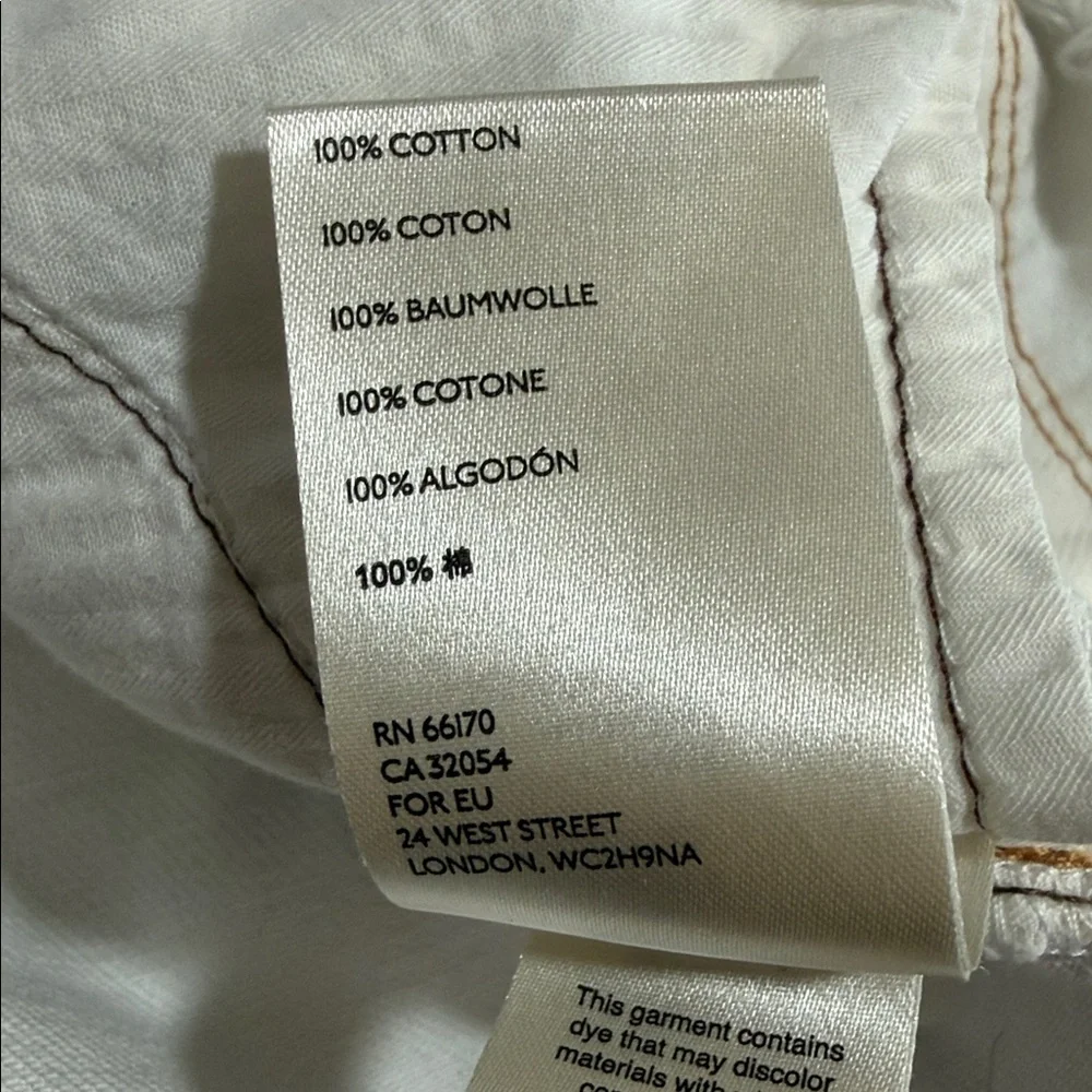 Free People We The Free Mini Skirt Distressed Patchwork Pockets Ivory sz30 - Picture 5 of 5